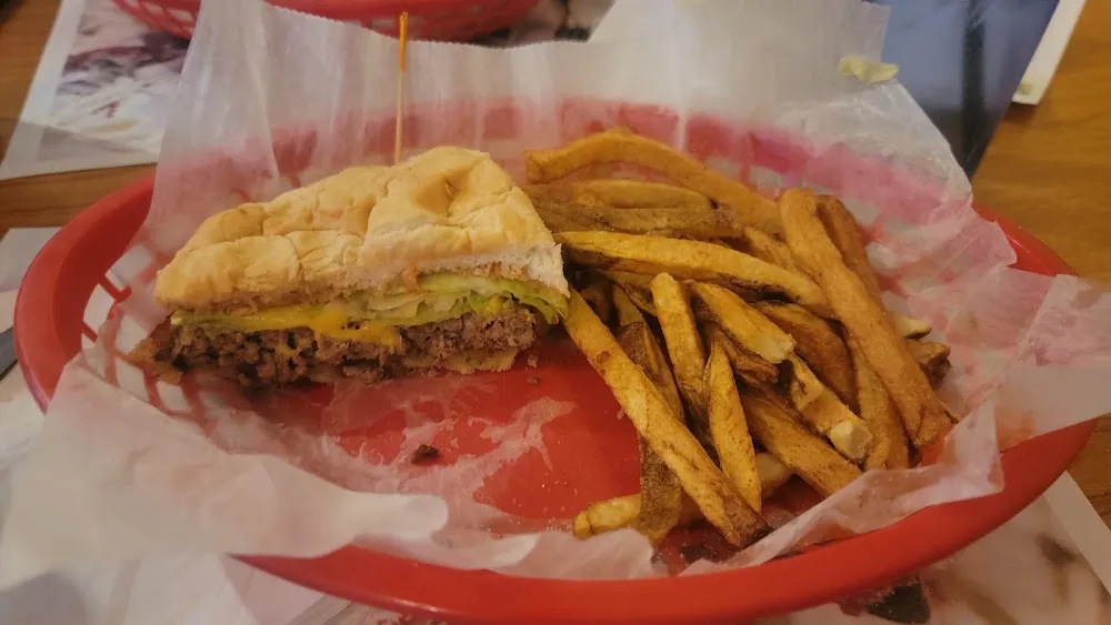 Burger and Fries Half Eaten